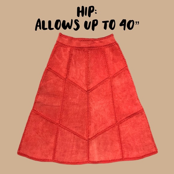 VINTAGE 70s burnt red 2 pc suede leather set - Picture 9 of 11